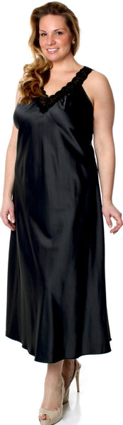 Women's Plus Size Blush Back Satin Nightgown #6068X – shirleymccoycouture