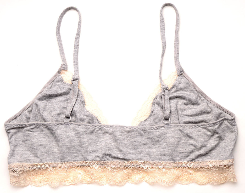 Blush Lingerie Modal Bralette #0301610, Heather Grey, Large ...