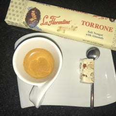 Torrone paired with espresso