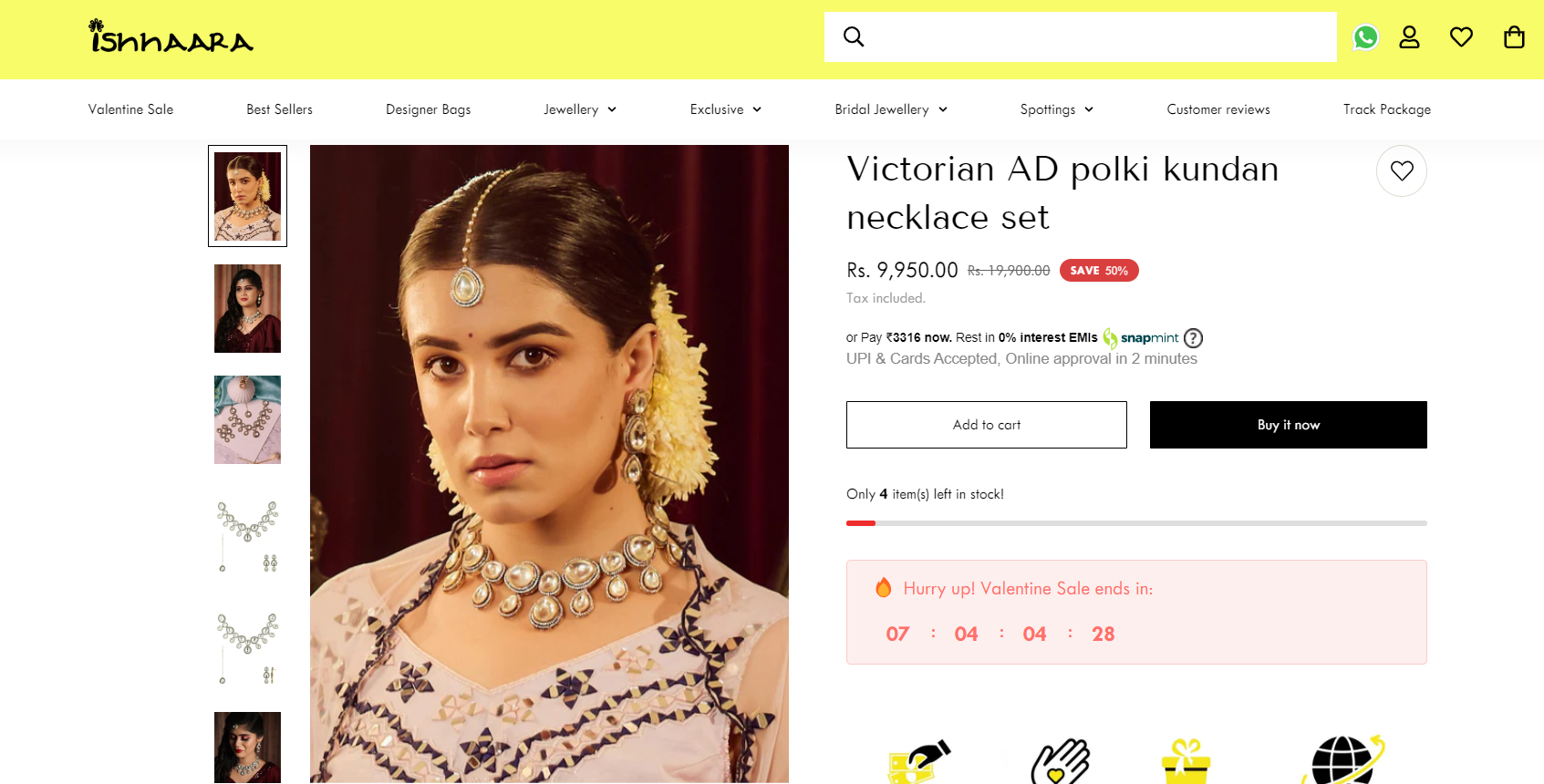 Victorian AD polki kundan necklace