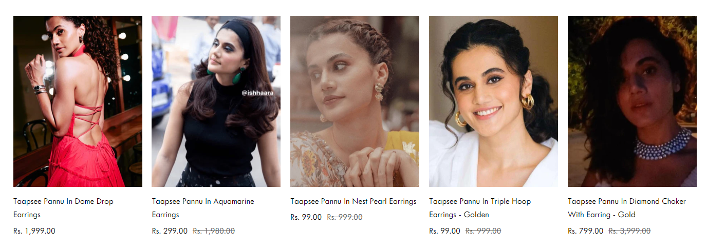 Taapsee Pannu jewelry collection