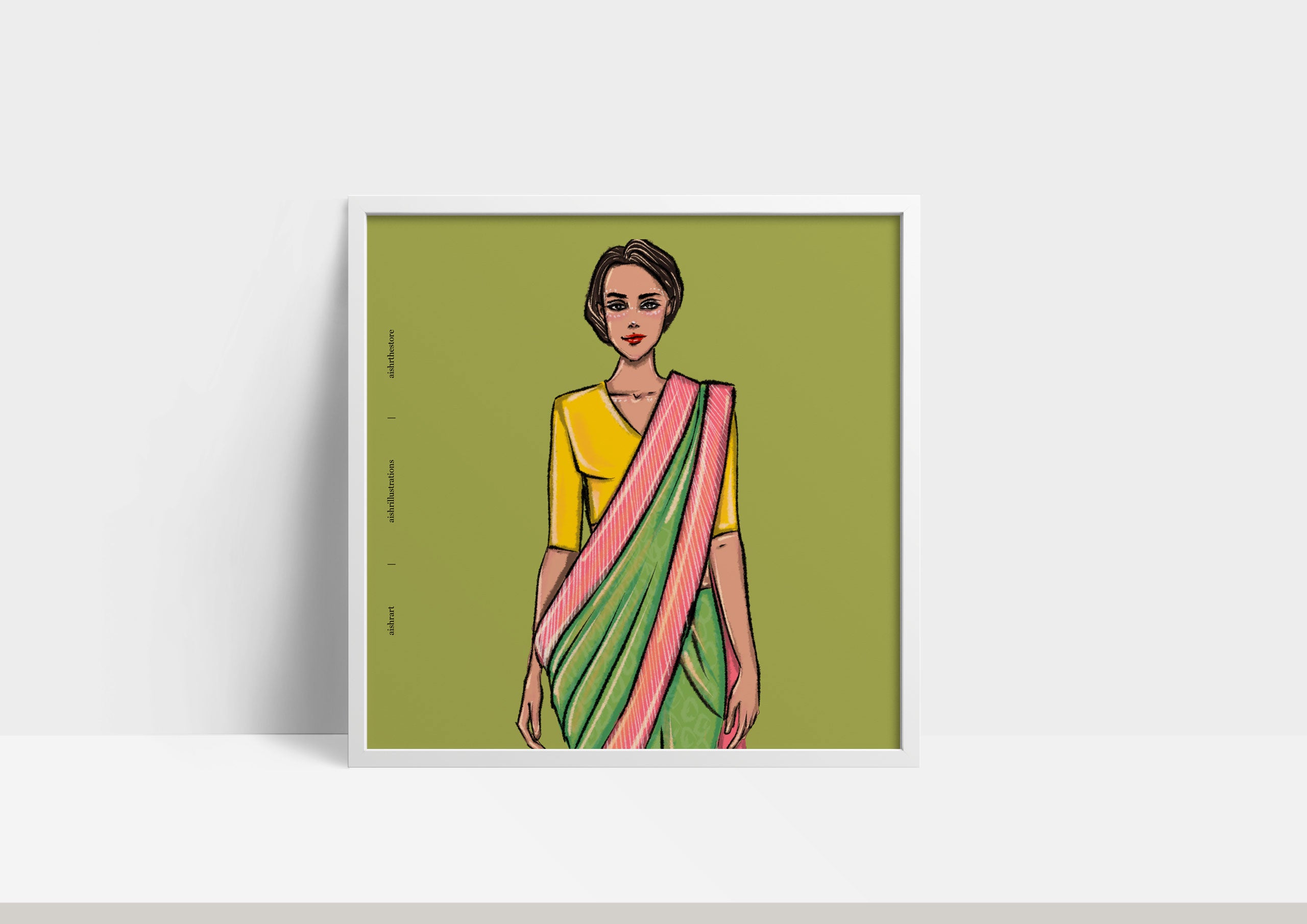 Indian woman wearing saree dress, ethnic clothes - Stock Illustration  [77720880] - PIXTA
