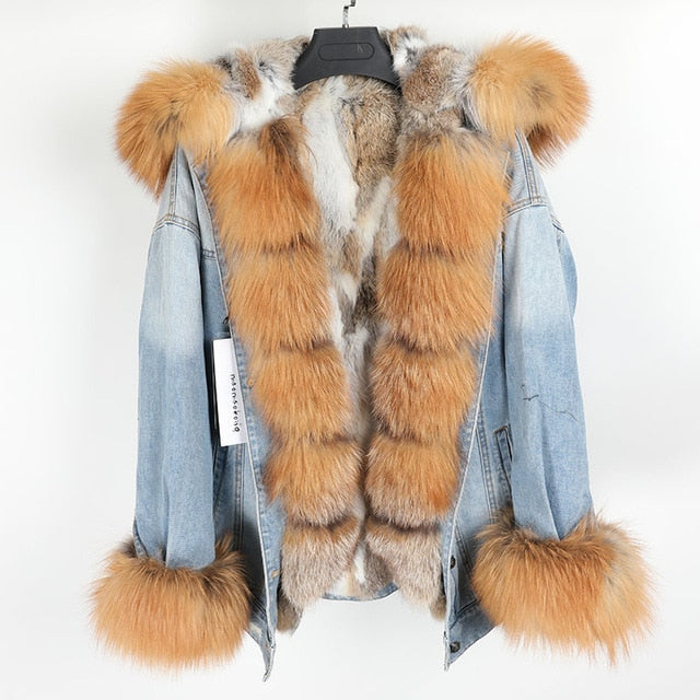 natural fur collar