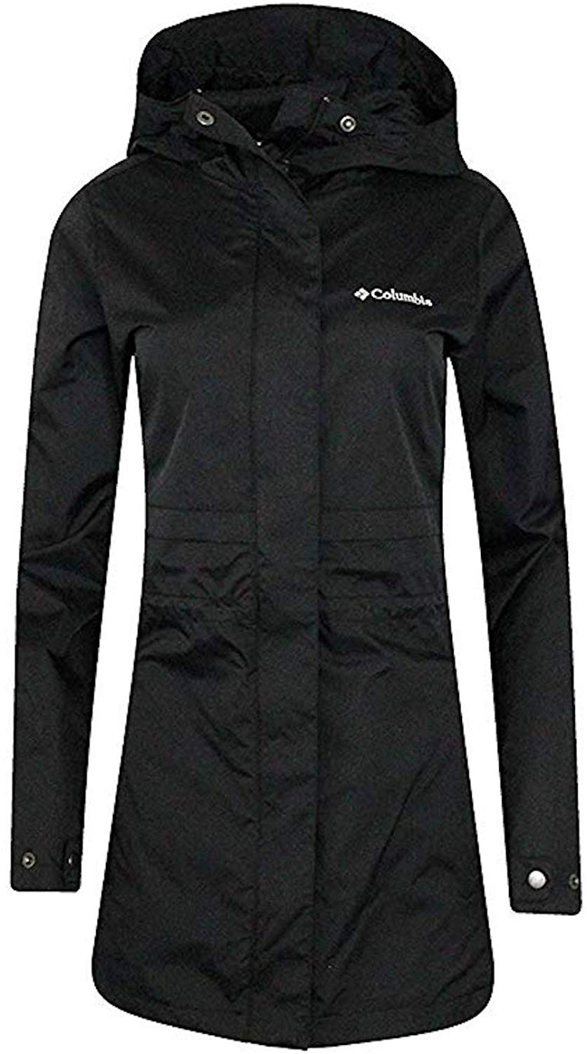 columbia womens shine struck ii waterproof rain mid hooded jacket