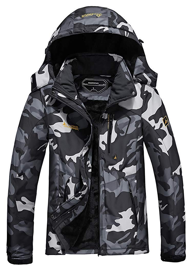 women's white camo winter jacket