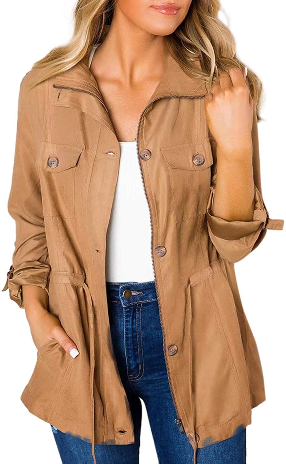 casual lightweight womens jackets