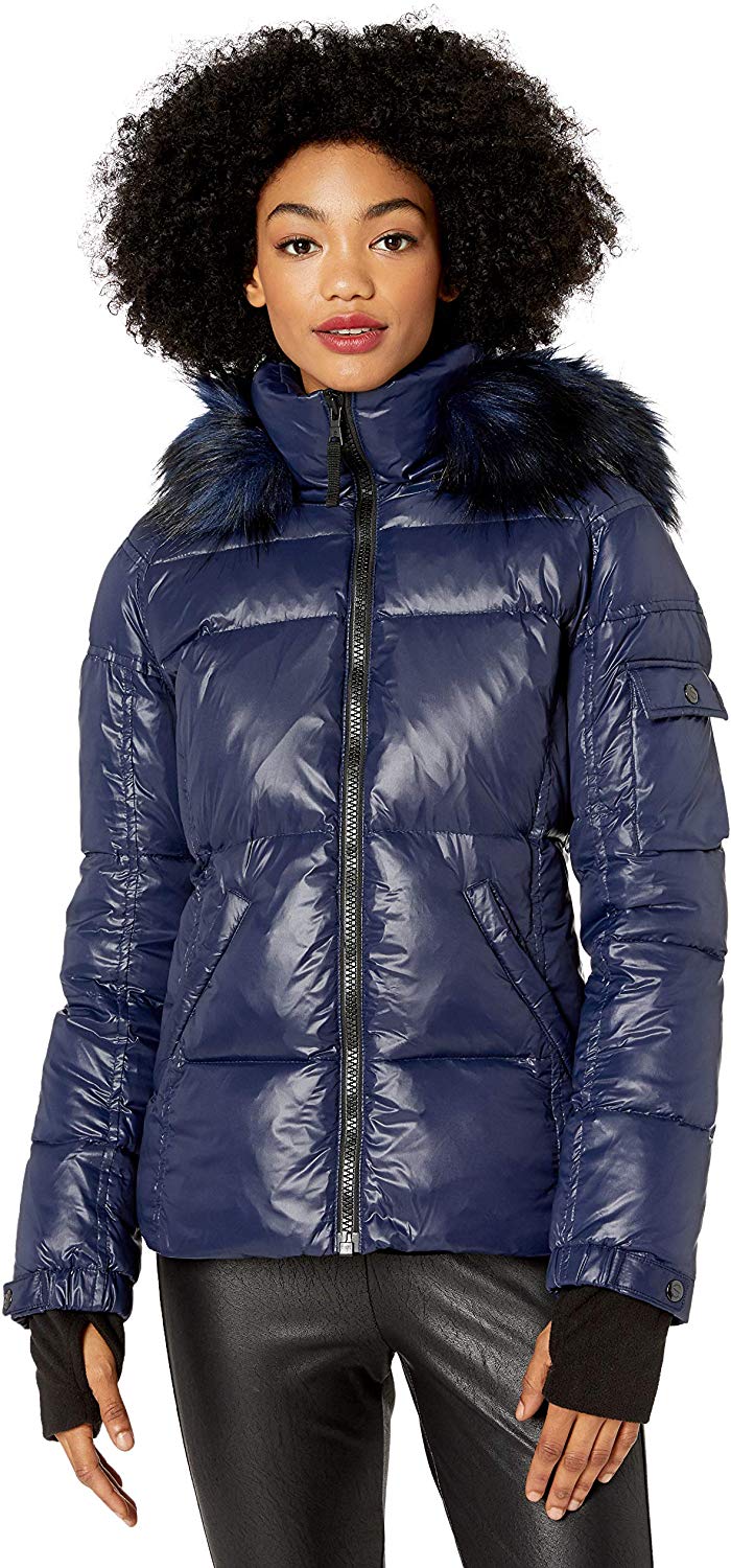 s13 kylie faux fur quilted coat