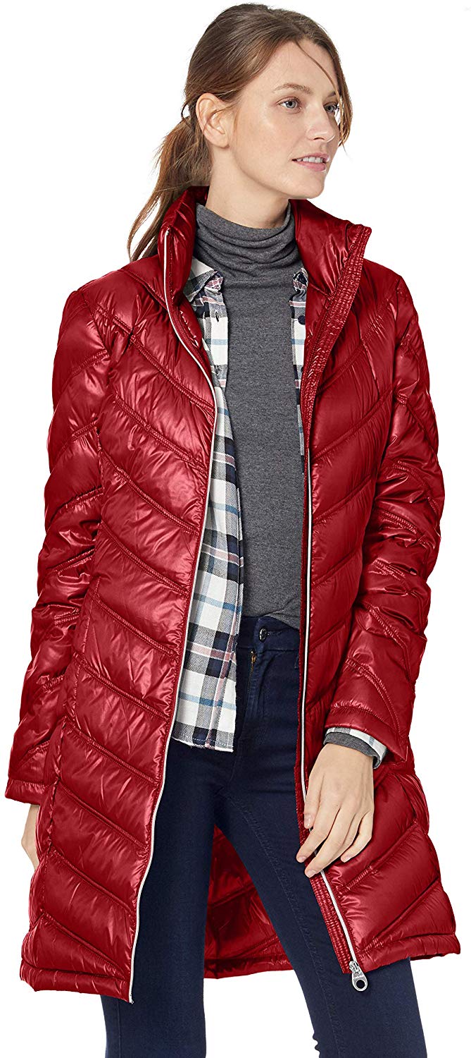 calvin klein red down jacket