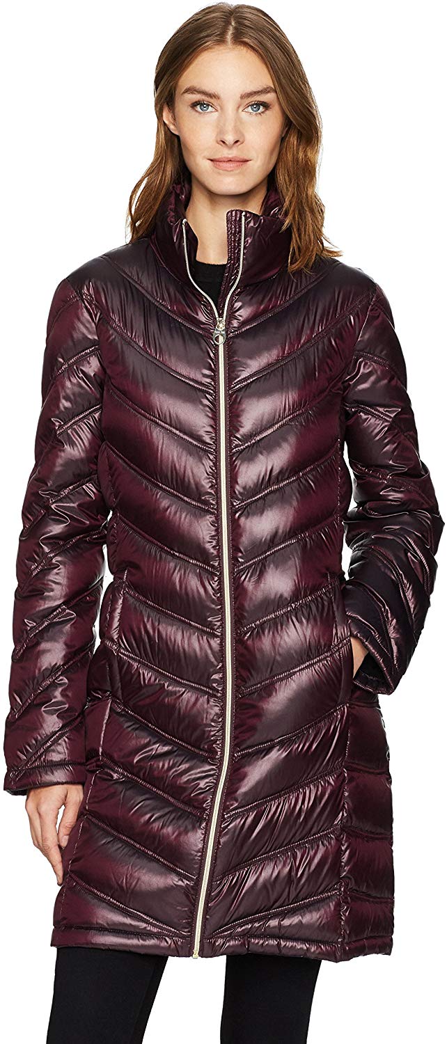 calvin klein chevron packable down coat