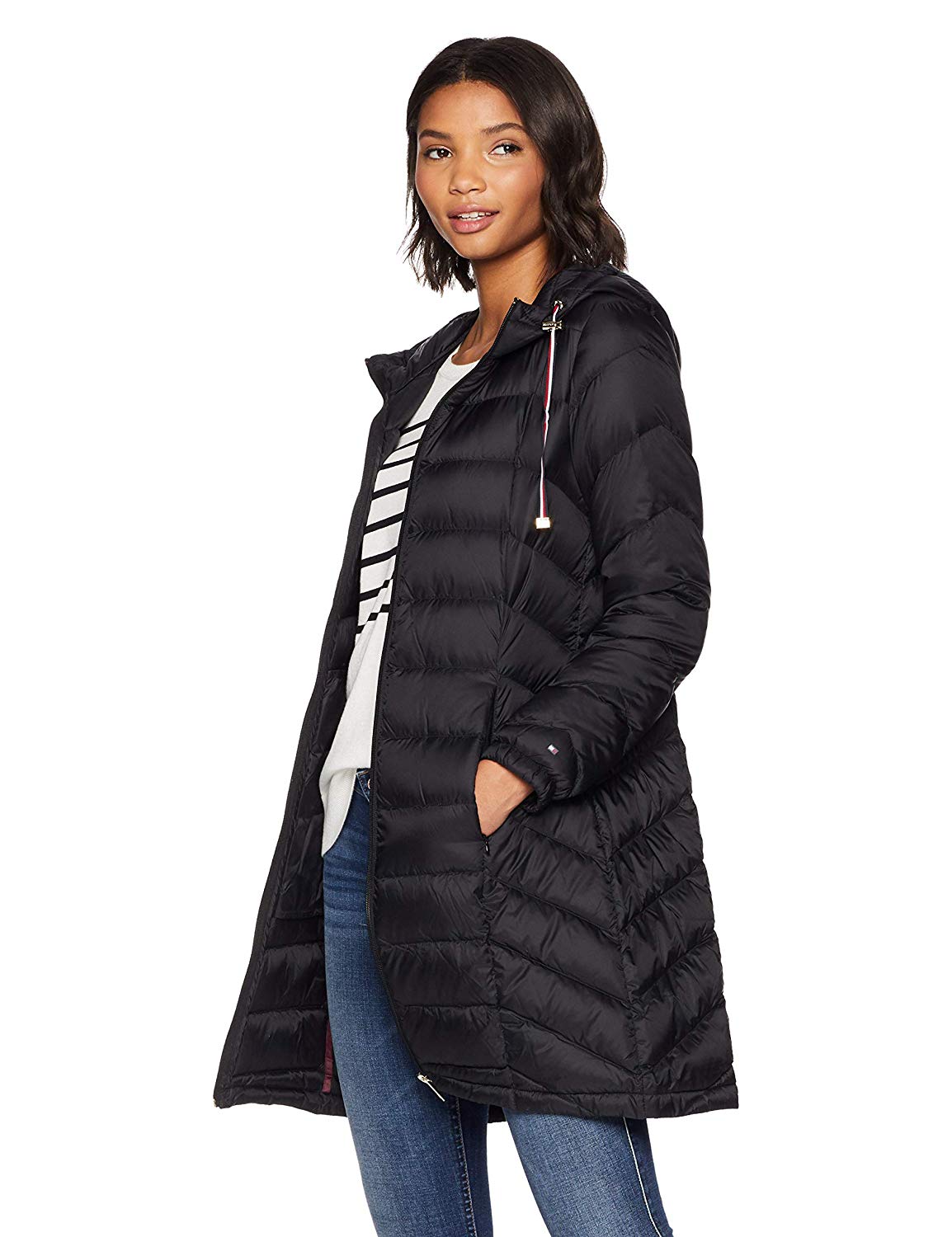 tommy hilfiger lightweight down jacket women's