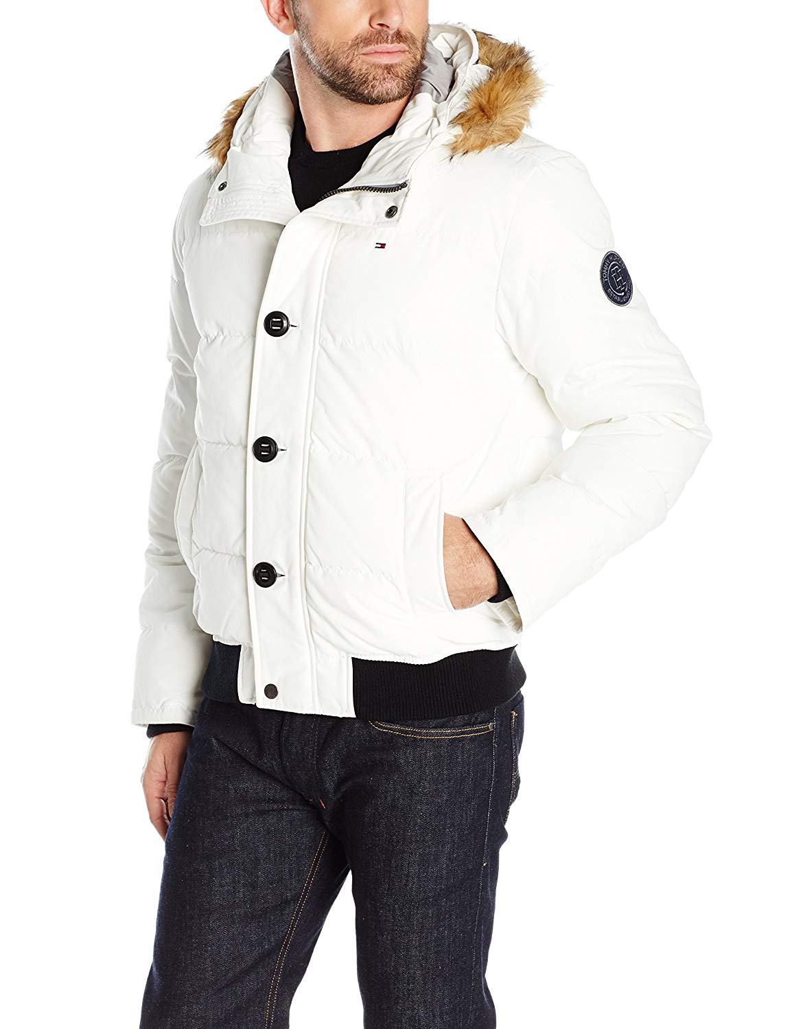 tommy hilfiger arctic hooded bomber jacket