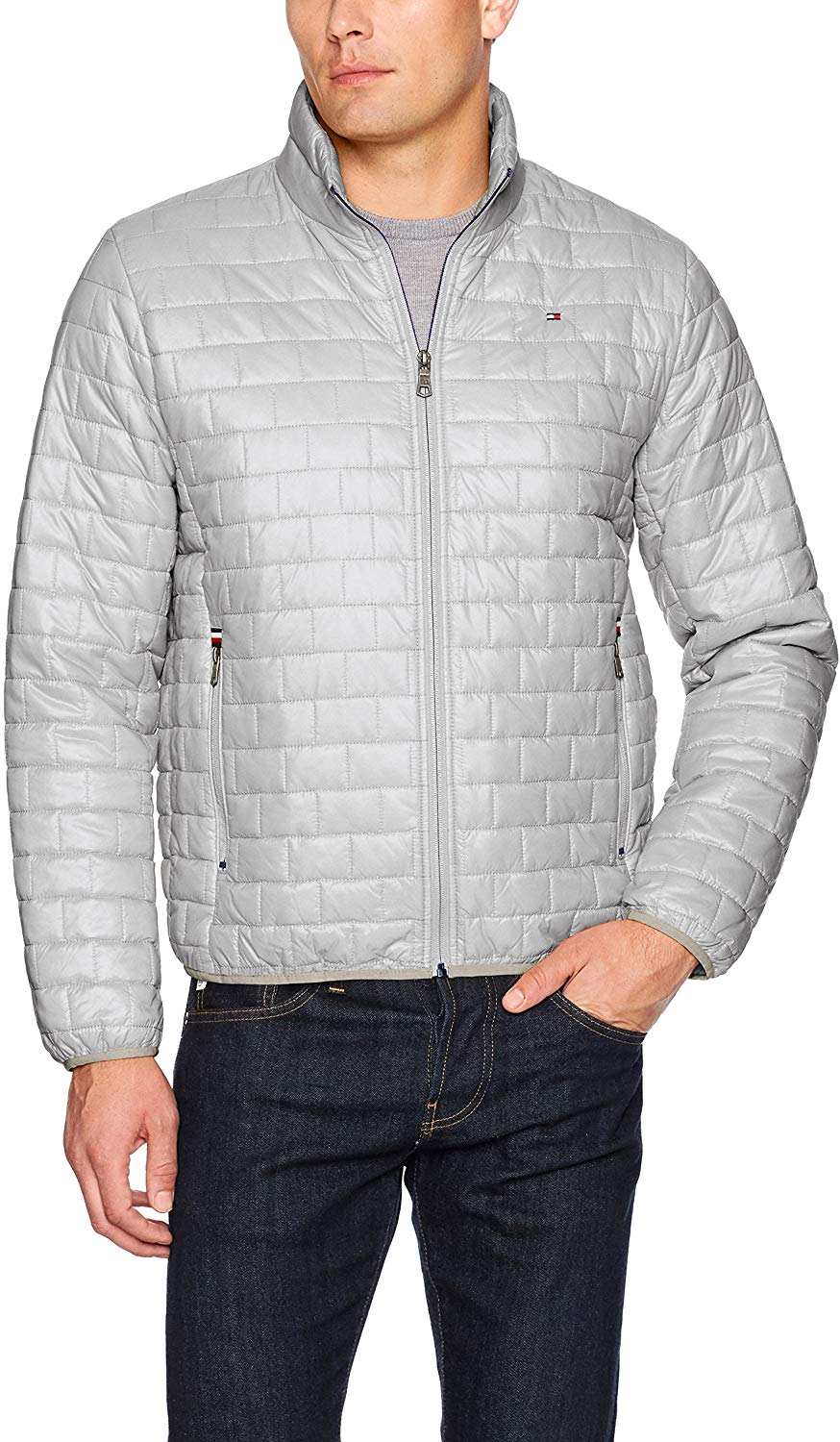 tommy hilfiger men's ultra loft sweaterweight quilted packable jacket