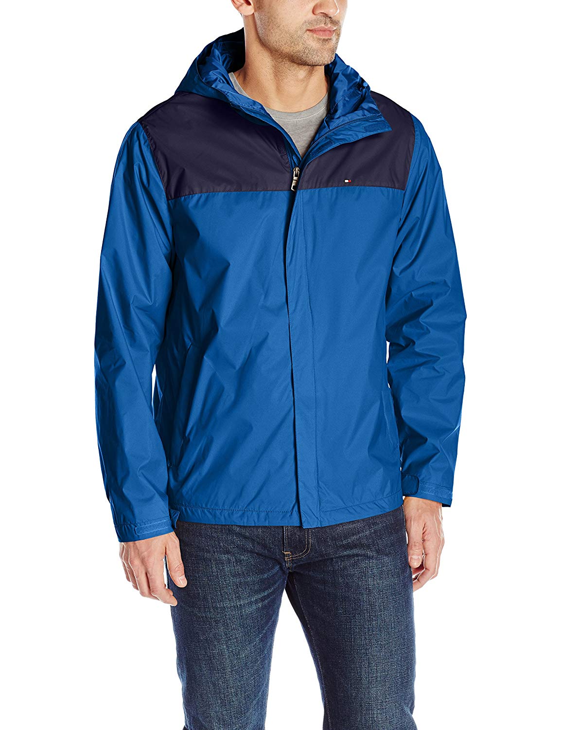 tommy hilfiger hooded rain jacket