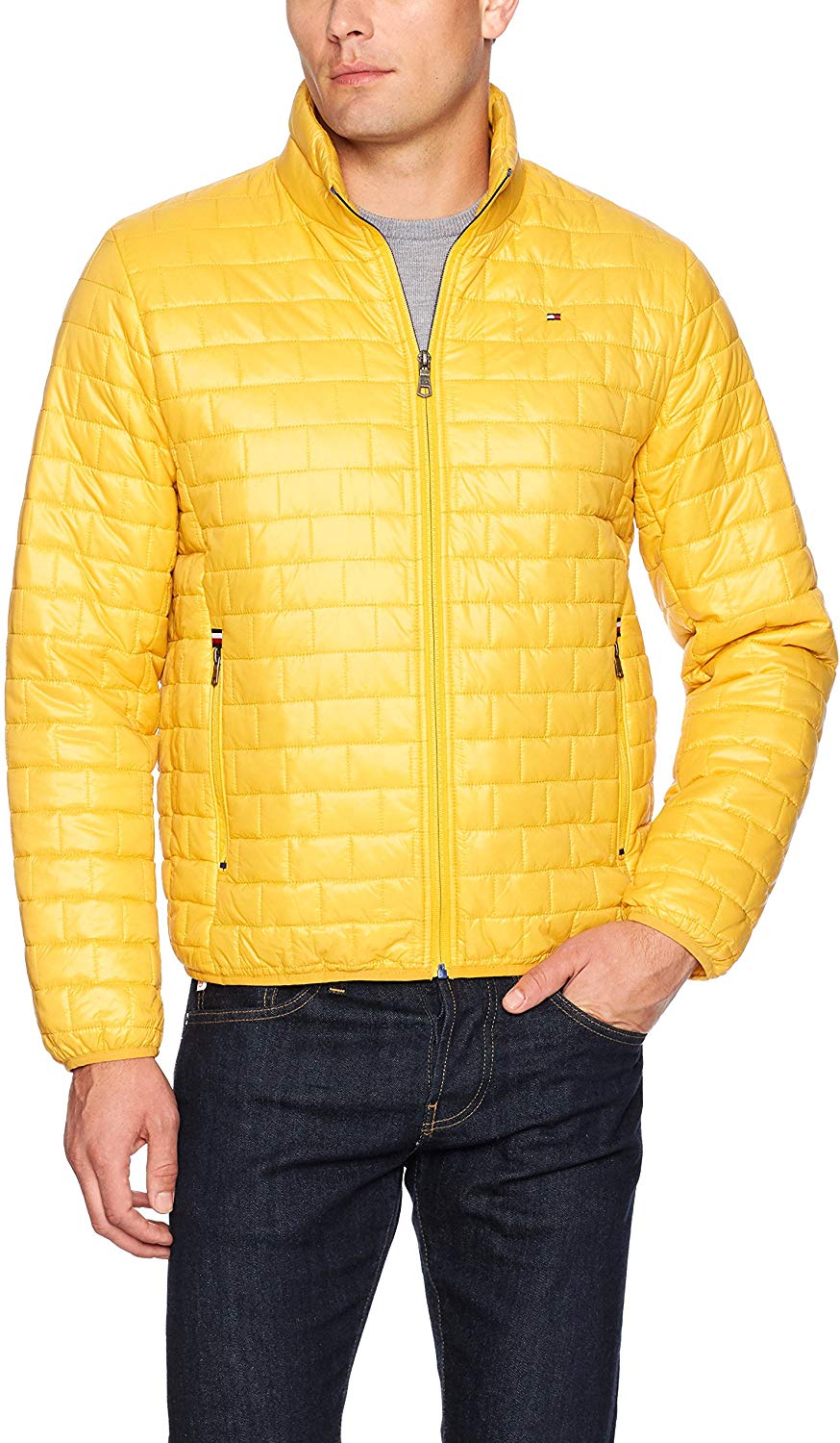 tommy hilfiger men's ultra loft sweaterweight quilted packable jacket