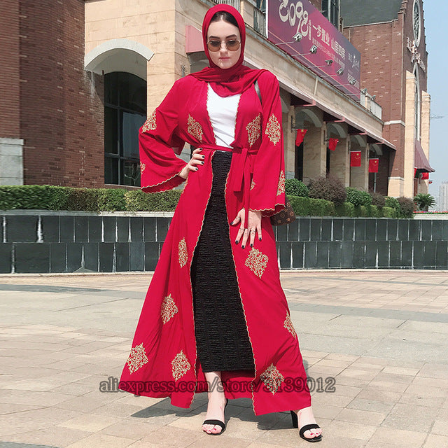 Welp Dubai Open Abaya Kimono Muslim Hijab Dress Kaftan Abayas Islamic NF-69