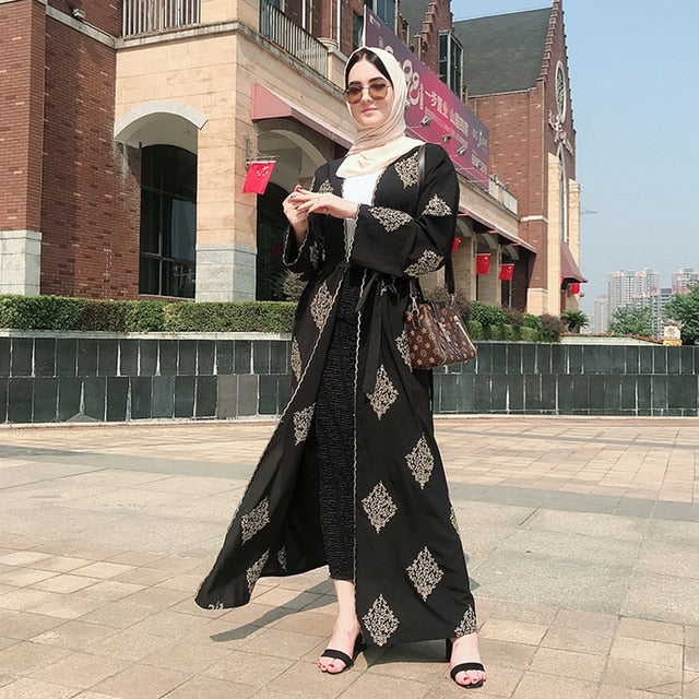 Ongebruikt Dubai Open Abaya Kimono Muslim Hijab Dress Kaftan Abayas Islamic CY-65