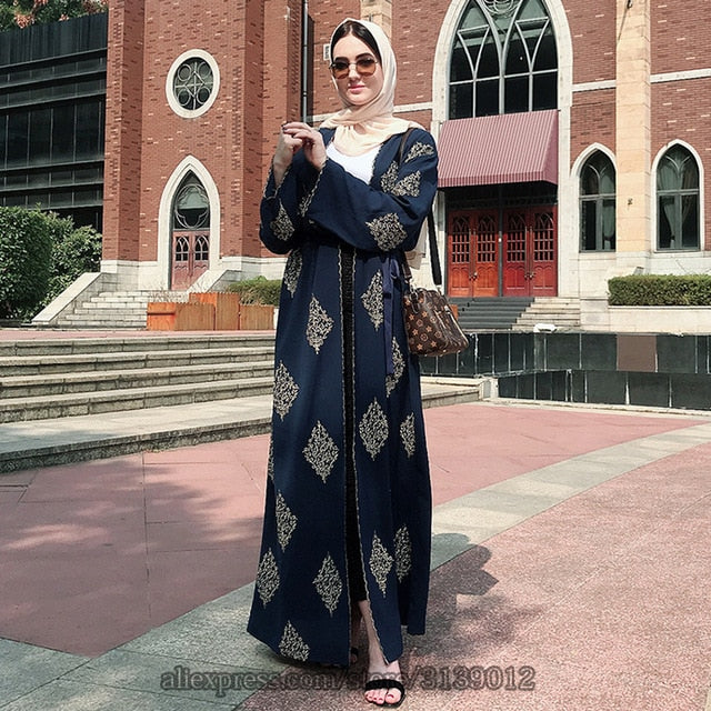 Verbazingwekkend Dubai Open Abaya Kimono Muslim Hijab Dress Kaftan Abayas Islamic TE-34