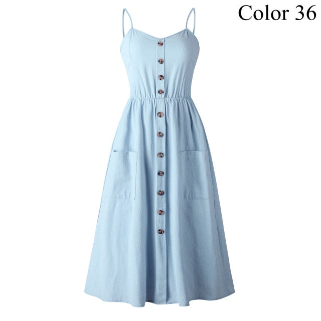 cotton midi dresses for summer