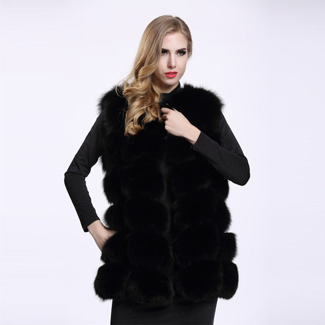 real fur vest