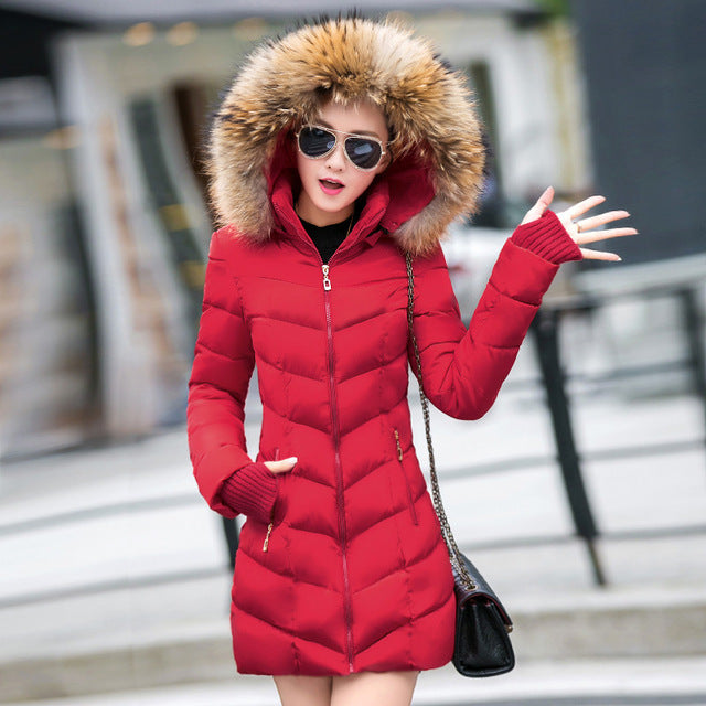 womens coats with big fur hoods and belt