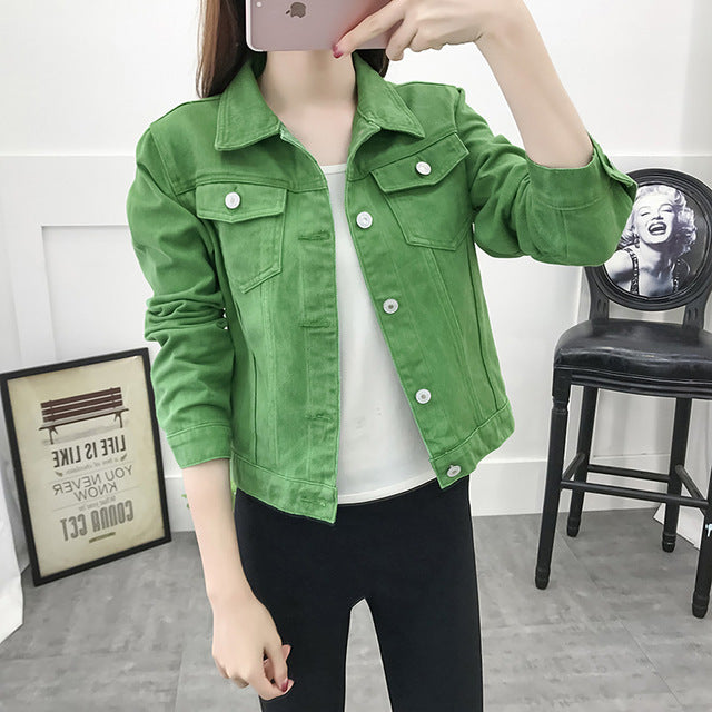 green jeans jacket