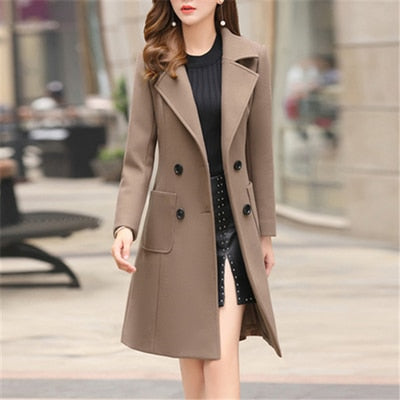 Women Overcoat Wool Coat High 