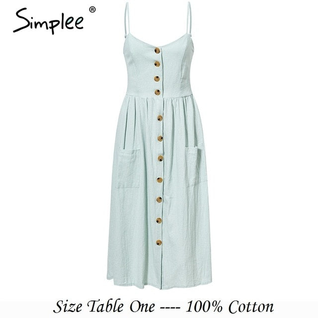 cotton button dress