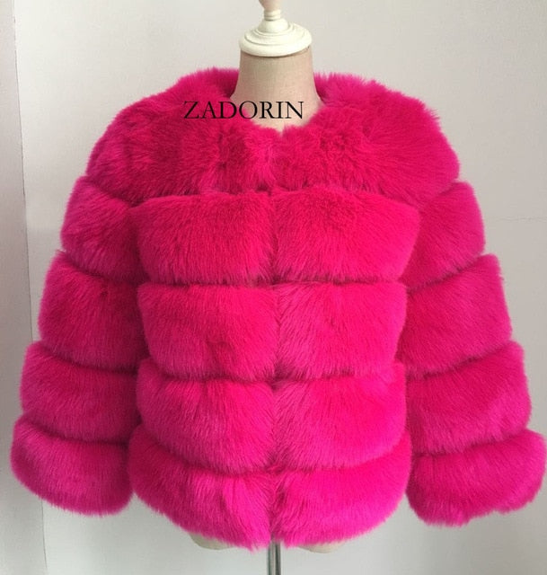 faux fur mink coat