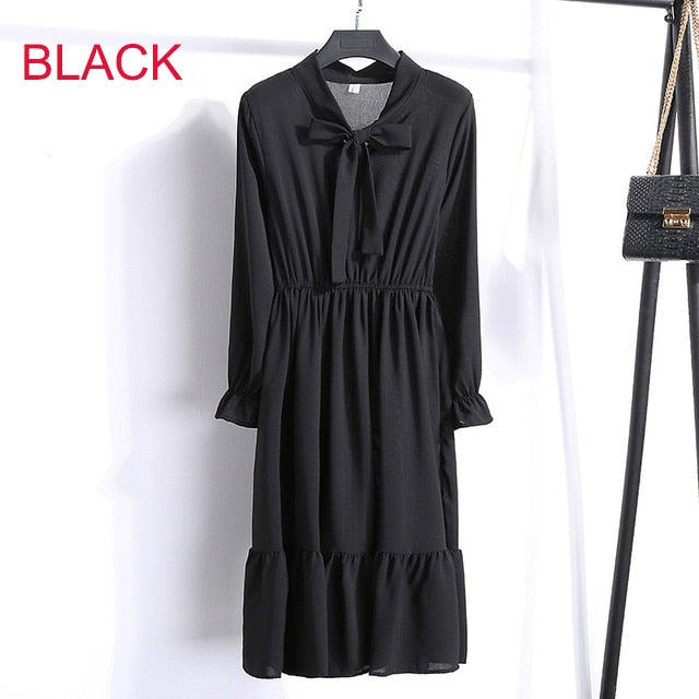 korean style black dress
