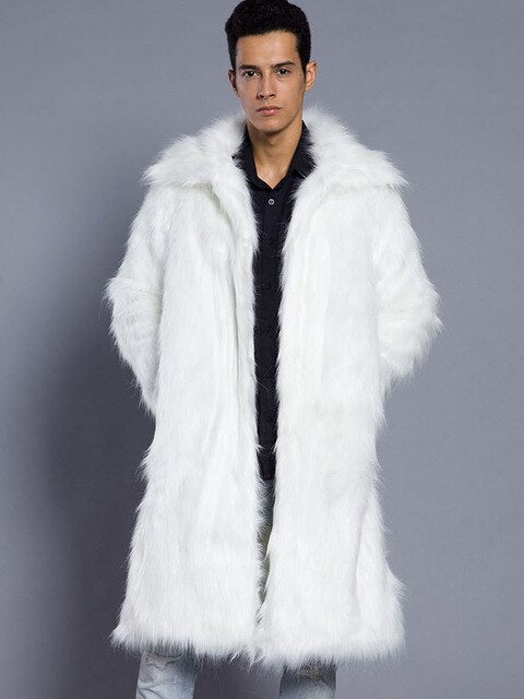 white fur winter coat