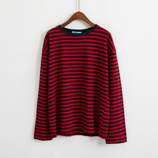 red and black striped long sleeve