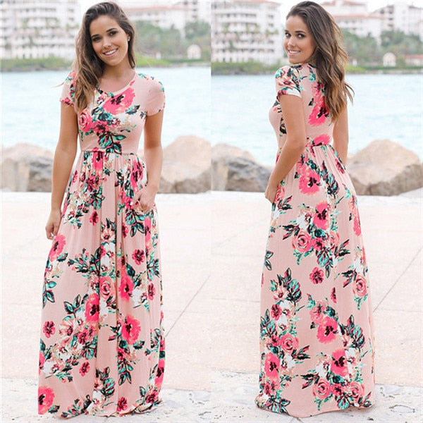 beach dress floral