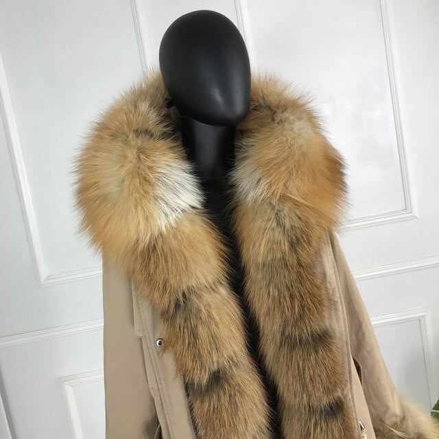 natural fur collar