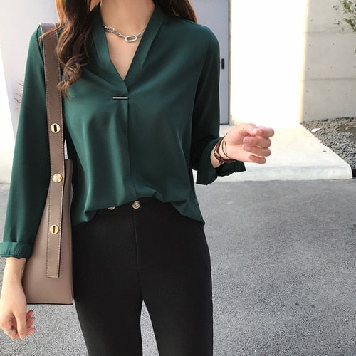 long chiffon blouse