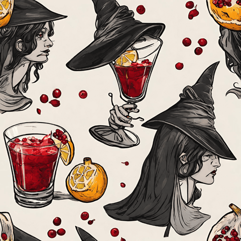 Recette cocktail d'Halloween à la base du gin et de jus de fraises
