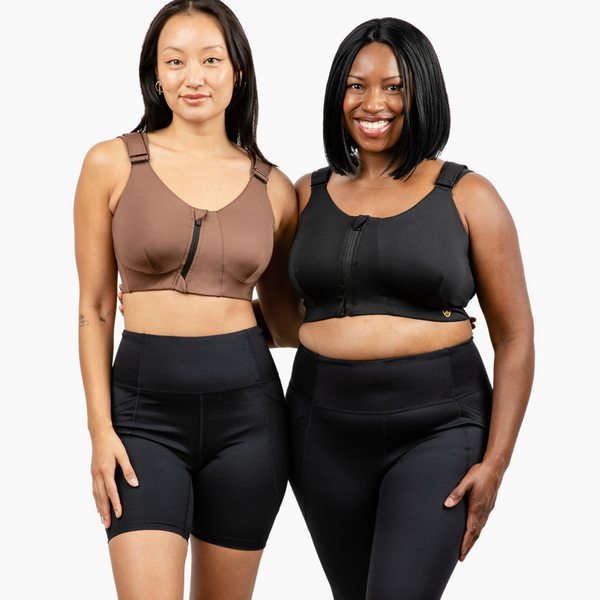 Kinflyte's posture bras - Wearing Kinflyte Rise Zip Bra and Kinflyte Rise Plus Zip Bra