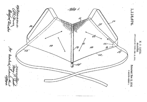 First modern bra patented by Mary Phelps Jacobs