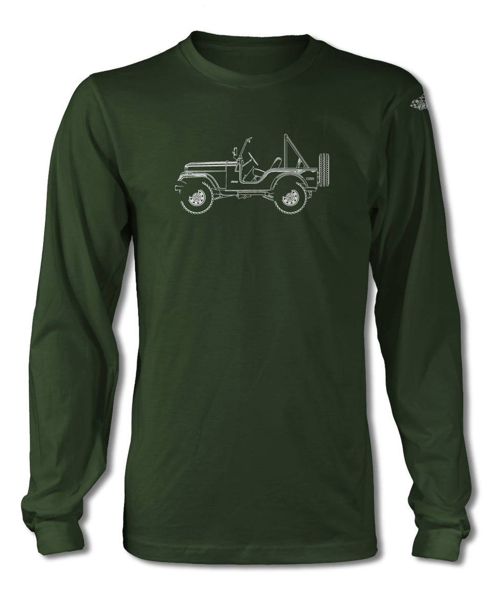 1972 - 1983 Jeep CJ5 CJ-5 T-Shirt - Long Sleeves - Side View – Legend Lines