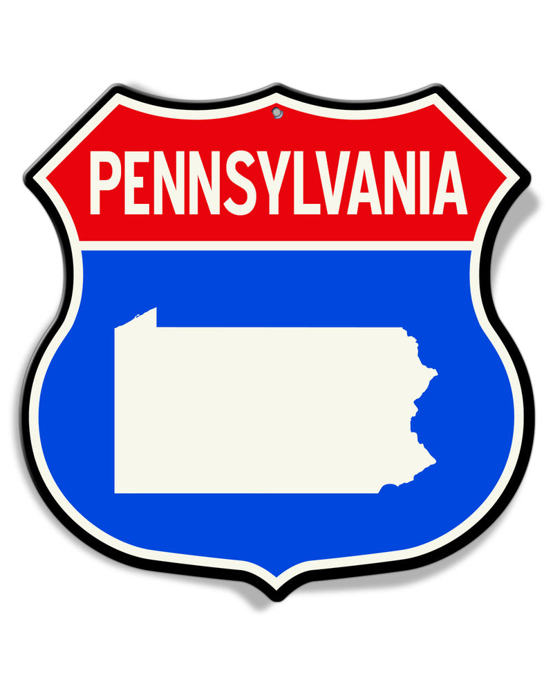 State of Pennsylvania Interstate - Shield Shape - Aluminum Sign