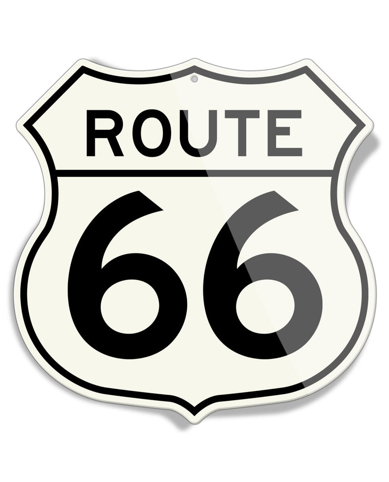 Route 66 - Classic Style - Shield Shape - Aluminum Sign – Legend Lines