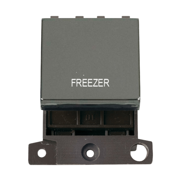 Click Scolmore MiniGrid 20A Double-Pole Ingot Freezer Switch Black Nickel - MD022BN-FZ