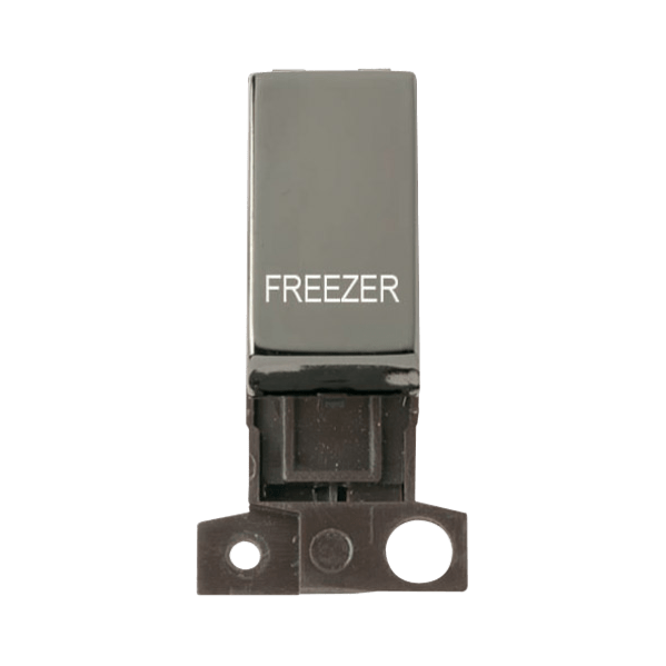 Click Scolmore MiniGrid 13A Double-Pole Ingot Freezer Switch Black Nickel - MD018BN-FZ