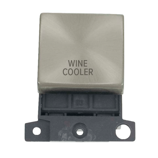 Click Scolmore MiniGrid 20A Double-Pole Ingot Wine Cooler Switch Satin Chrome - MD022SC-WC