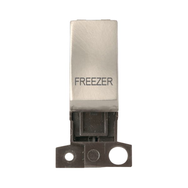 Click Scolmore MiniGrid 13A Double-Pole Ingot Freezer Switch Satin Chrome - MD018SC-FZ