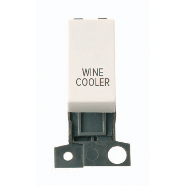 Click Scolmore MiniGrid 13A Double-Pole Wine Cooler Switch Polar White - MD018PW-WC