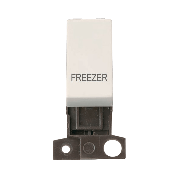 Click Scolmore MiniGrid 13A Double-Pole Ingot Freezer Switch Polar White - MD018PW-FZ