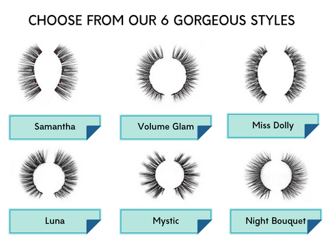 6 eyelash styles