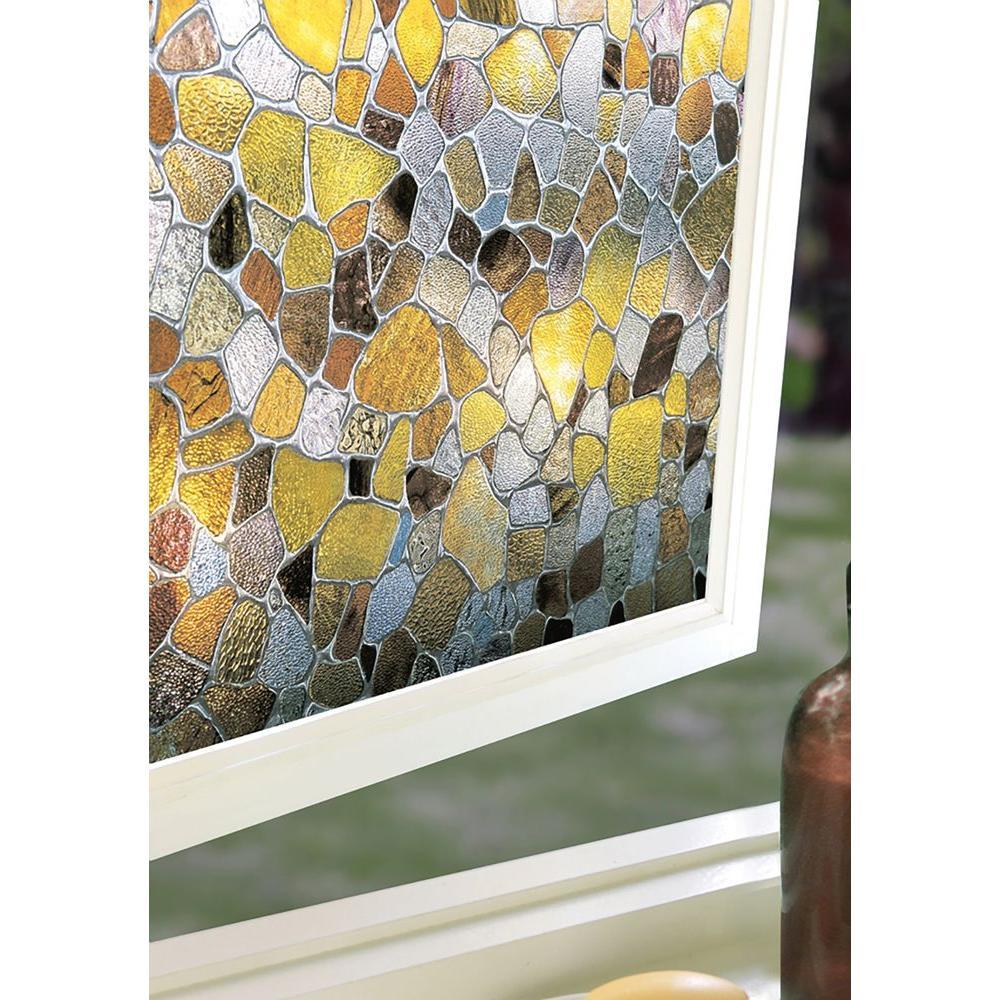 Yellow Orchid Glass Privacy Film Window Film Stained Glass - Temu