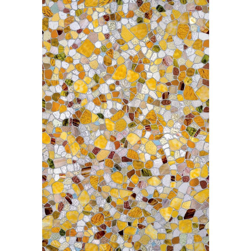 Yellow Orchid Glass Privacy Film Window Film Stained Glass - Temu