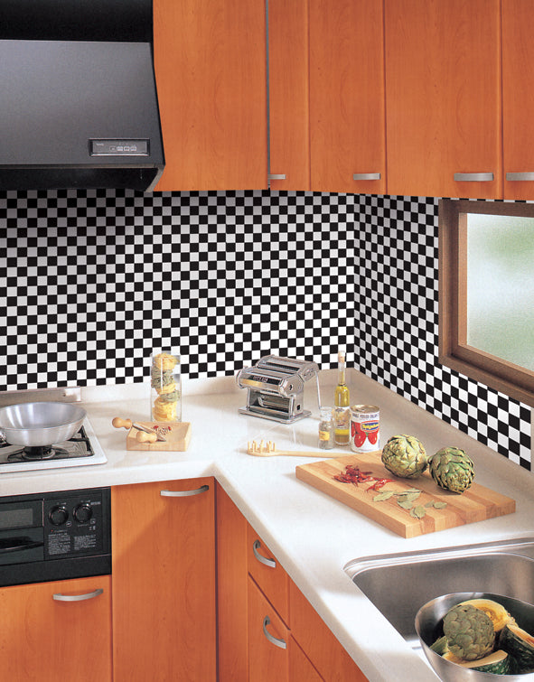 Checkered Tile Contact Paper Shelf Liner HEM20GP - Gifted ...